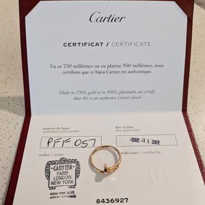 Cartier 18K Rose Gold Juste Un Clou Small Ring Size 52 6